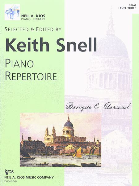 Neil A. Kjos Piano Library Piano Repertoire: Baroque/Classical Level 3